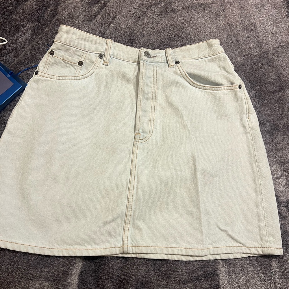Acne Cream Mini Skirt